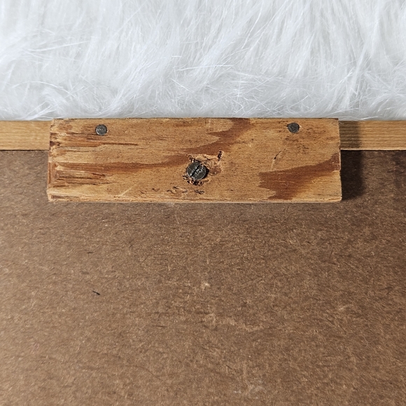 Vintage Signed Pencil Drawing Cat Glass Asian Tray Bamboo Handles 14x12 OOAK - Picture 5 of 8